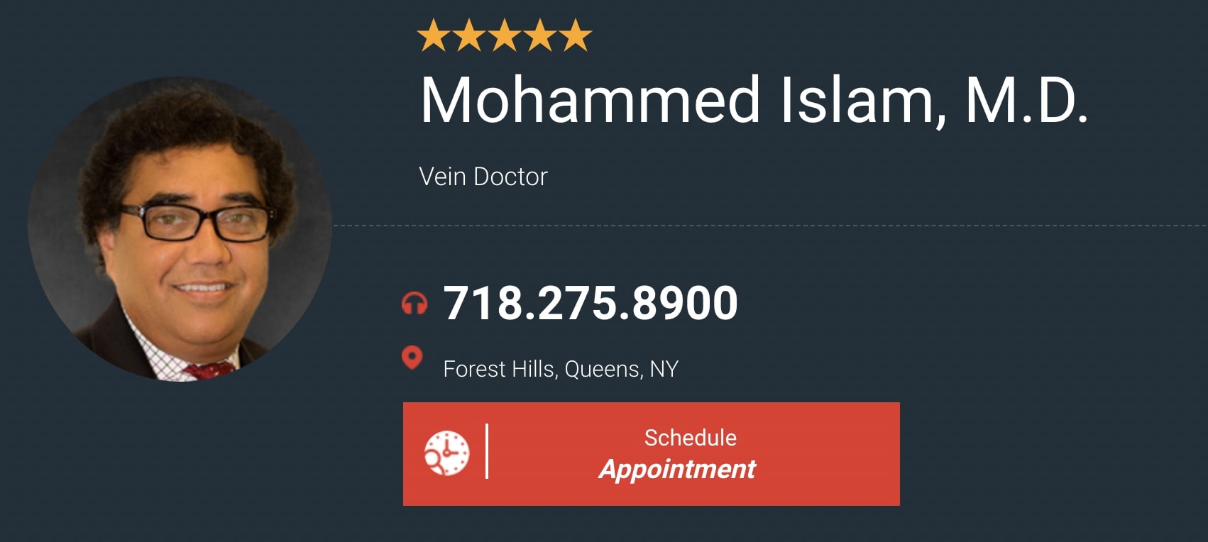 Schedule your appointment with a vein doctor at Medex Diagnostic and Treatment Center
