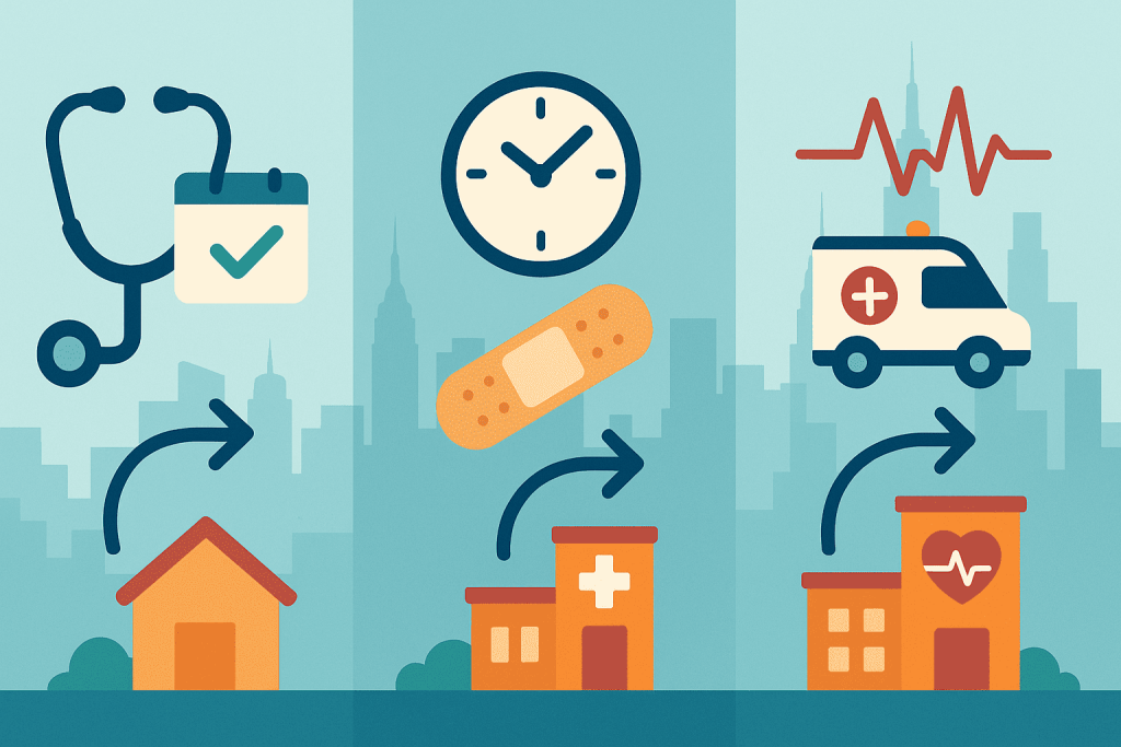 Primary Care vs. Urgent Care vs. ER