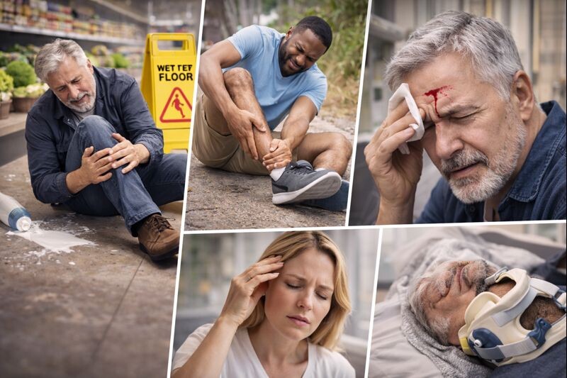 5 Common Injuries From Slip and Fall Accidents