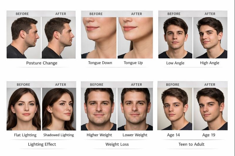 Mewing Before and After