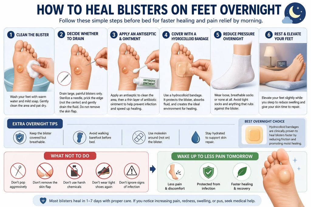 Cómo curar las ampollas de los pies de un día para otro