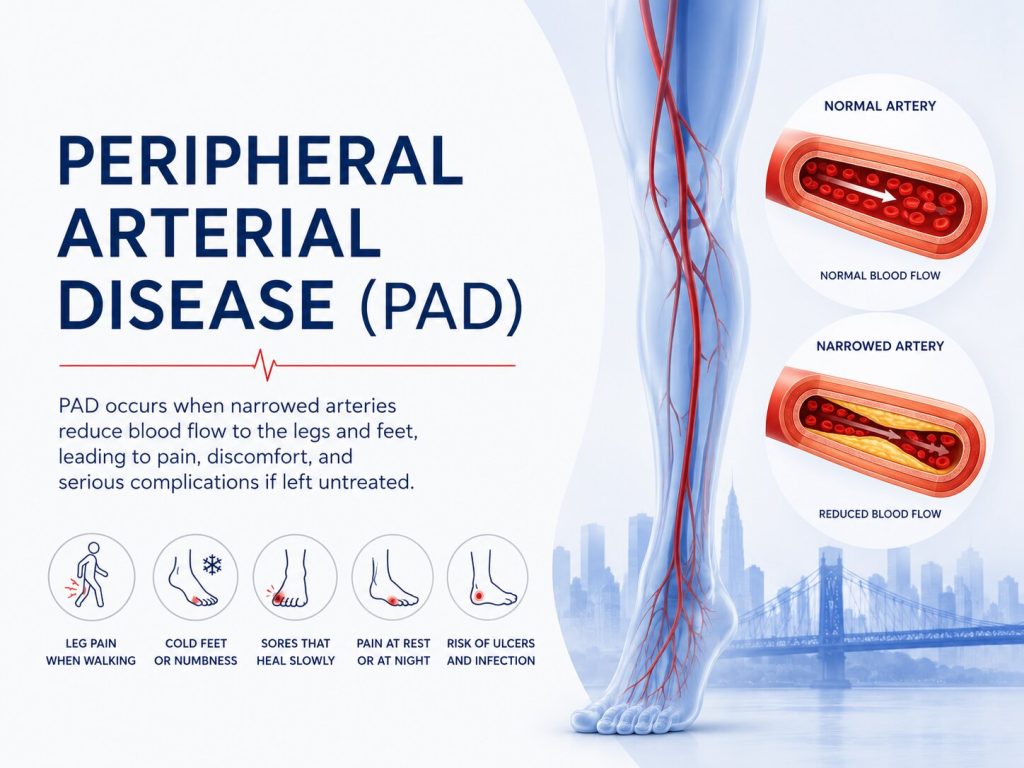 Peripheral artery disease infographic